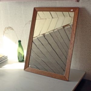 spegel med träsam i solen